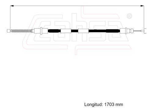 Cable De Freno Trasero Derecho Para Fiat Strada 2021 2022 Foto 2