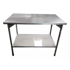 Mesa De Trabalho 100% Inox 70x70x85 Cm