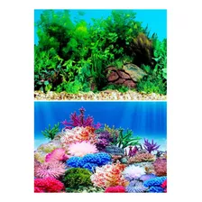 Painel Aquario Decorativo 60x40cm Rocha Plantas Ornamento