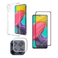 Capa Capinha + Pelicula 3d Vidro +pe Cam Para Samsung M53 5g