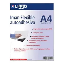 Plancha Iman Liggo Autoadhesiva A4 X 10 Unidades