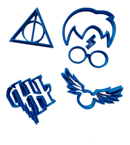 Molde Cortantes Galletitas Harry Potter Set X4 Cookie Cutter