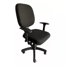 Cadeira Escritório Confortável Encosto Regulável P/ S/ Saude Cor Preto