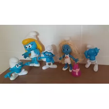 Lote De Bonecos Smurfs 5 Pçs