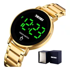 Relojes De Pulsera Electrónicos Luminosos De Acero Inoxidabl