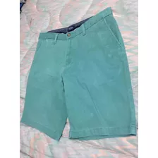 Nautica Bermuda Para Caballero Talla 34 Color Verde