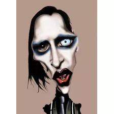 Adesivo Caricatura Marilyn Manson -art & Decor 30 Cm X 42 Cm
