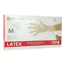 Guantes De Latex M&h Care Caja X 100 Und Talla L