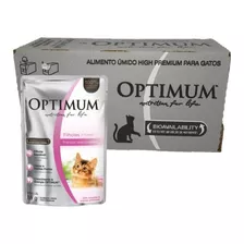 Caixa Alimento Úmido Optimum Gatos Filhotes Frango 85g