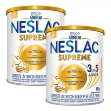 Neslac Supreme 3 A 5 Anos Lata 800g Kit C/2 Latas