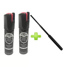 Kit Defensa Personal 1 Baston Expandible +2 Gas Pimienta Usa