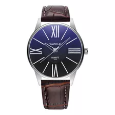 I Yazole 315 Relógio De Vidro Azul Claro Masculino De Quartz