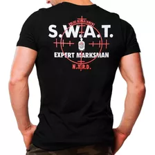 Camiseta Estampada Swat + Baby Look Feminina Estampada Swat