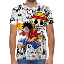 Camisa Camiseta One Piece Desenho Anime Monkey D. Luffy 