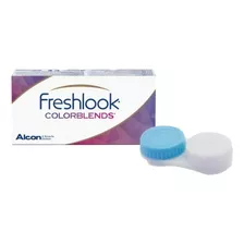 Lentes De Contacto De Colores Freshlook Colorblends Y Funda De Color Azul Brillante