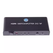 Divisor De Interruptor Smakn® Mini 2 X 2 Hdmi Con 2 En 2 Sa