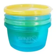 Potes Multiuso 236ml Com 4 Unidades - Sana Babies Meninos