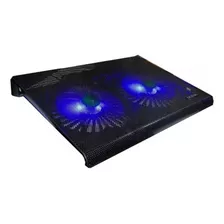 Base Notebook 10 A 17 Doble Ventilador Silencioso Cn Luz Led