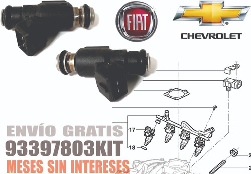 4 Inyectores De Gasolina Chevrolet Meriva 1.8l Mpfi 06-12 Foto 3