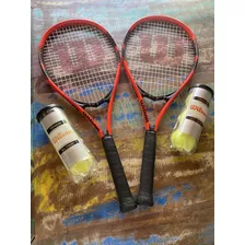 2xraquetes De Tênis Wilson Roger Federer + 6 Bolas