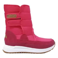 Bota Feminina Para Neve E Frio Em Nylon Impermeável Forrada 