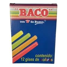 Gises De Colores Baco Caja Con 12 Gises