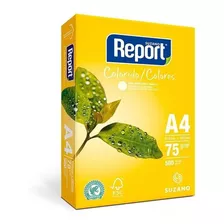 Papel Sulfite A-4 75g Report Amarelo Pct C/500fls