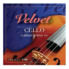 Encordado Completo Para Cello Velvet 4/4 Acero
