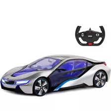 Carro De Control Remoto Bmw I8 Plateado Escala 1:14