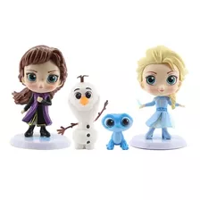Conjunto De 4 Miniaturas - Bonecos Frozen - Desenho Animado