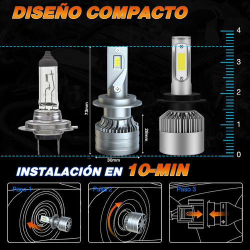 Kit De Focos Led H7 H11 Para Hyundai Sonata 2011-2014 2015 Foto 5