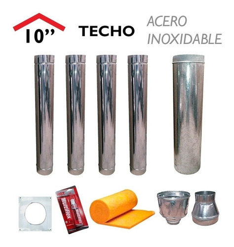 Kit de  Techo 10" acero inoxidable - Imagen 2