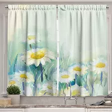 Ambesonne - Cortinas De Cocina Con Diseño De Flores, Margari