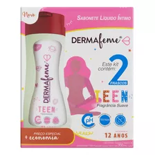 Pack Sabonete Líquido Íntimo Suave Tutti Frutti Dermafeme Teen Frasco 2 Unidades 200ml Cada