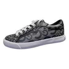 Tenis Color Negro Monograma Original Guess