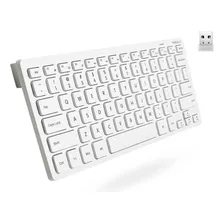 Teclado Macally 2.4g Small Wireless/blanco