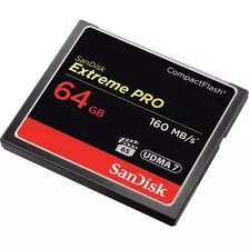 Cartão De Memoria Compact Flash Extreme Pro 64 Gb / 160mbs