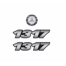 Kit Adesivo Emblema Resinado Caminhão Mercedes Benz 1317