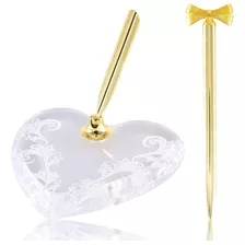 Heart Pen Holder Signing Pen Set Guest Book Accessories...