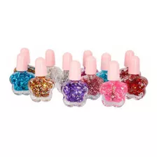 Set 12 Pintura De Uñas Para Niñas Esmalte Niñas Glitter