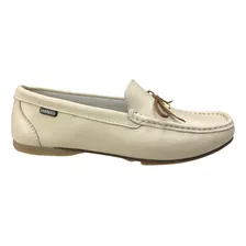 Sapato Feminino Andacco Mocassim Couro - 45002 - Branco Off