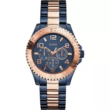 Reloj Guess W0231l6 Acero Azul-rose Calendario Agte Oficial