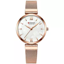 Reloj Curren 9067 Dama Ultima Moda Dorado Rose Gold Plateado