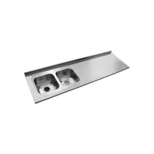 Mesada Acero Inox Johnson 200 Con Bacha Cc37 Lado Izquierdo