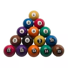 Bolas Numeradas 50mm/ Bilhar/ Sinuca/ Snooker/ Pebolim/ Totó