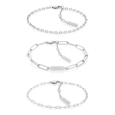 Pulsera Calvin Klein Gift Set De Acero Platedo 35000434 Ss