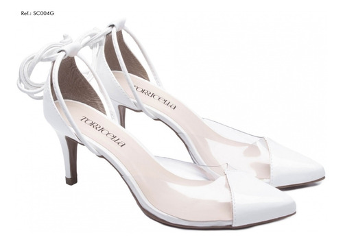 Sapato Scarpin Sandália Salto Médio Branco Noiva Confortavel
