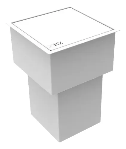 Lixeira Quadrada Pintada Branco 4l Para Bancada- Tampa Click Branco