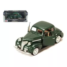 1939 Chevrolet Coupe Verde Carro Motormax Esc 1:24 American