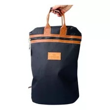 Mochila Matera Porta Termo Mate Cordura Correa Negro Imperm.